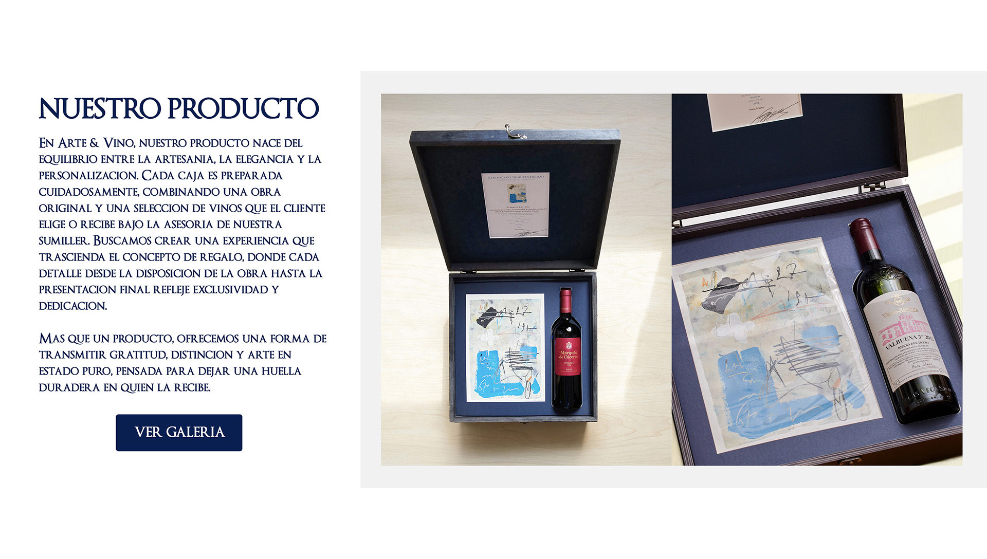 Producto Arte & Vino